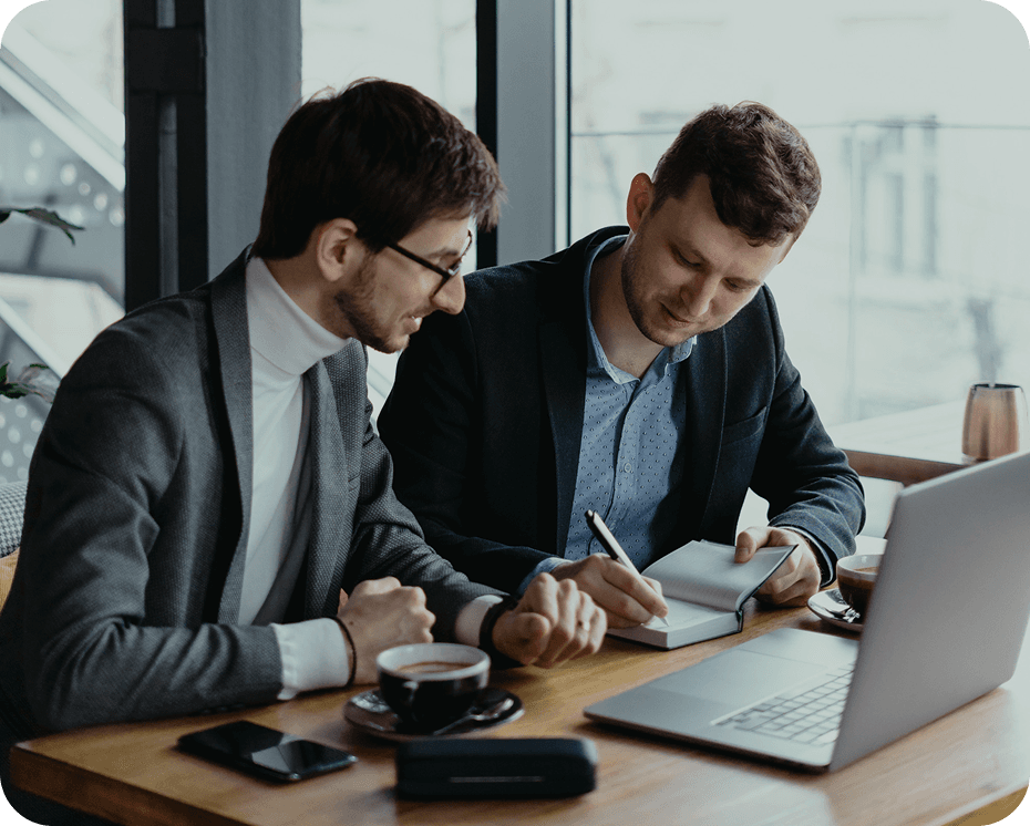 Team collaborating in the office